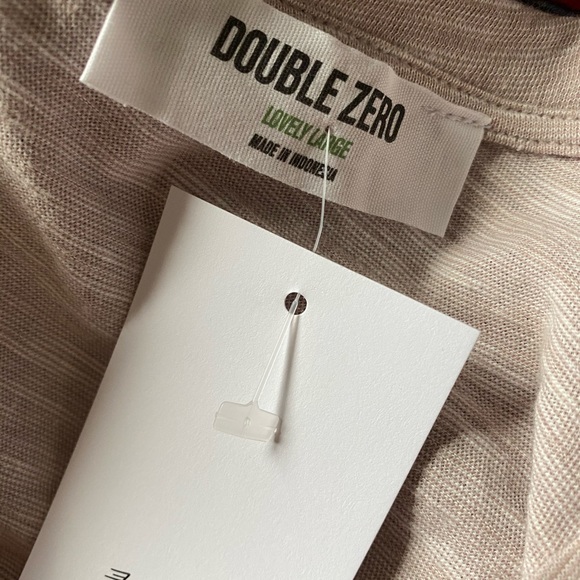 NWT Double Zero Pale Mauve V-Neck Sleeveless Tee - Picture 5 of 6